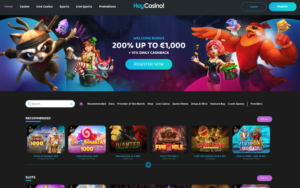 HeyCasino Front Page - EU Casinon​