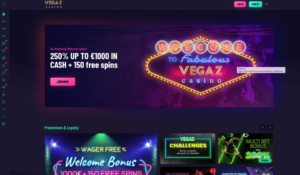 Vegaz Casino Front Page - Nya Casinon Sverige