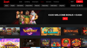 iBet Casino Front Page - Utlandska Casino